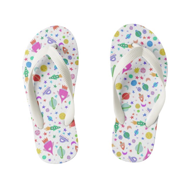 I need some Space Universe UFO PLanets Pattern Kid's Jandals (Footbed)