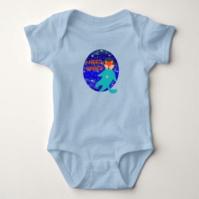 I need space astronaut fox baby bodysuit (Front)