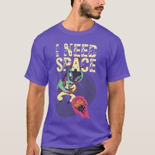 I Need Space Funny Alien Introvert Social Distance T-Shirt