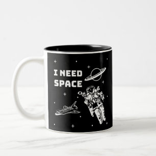 I Need Space Space Geek Two-Tone Coffee Mug