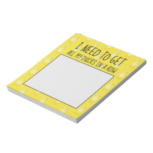 I Need To Get All My Ducks In A Row Cute Yellow  Notepad