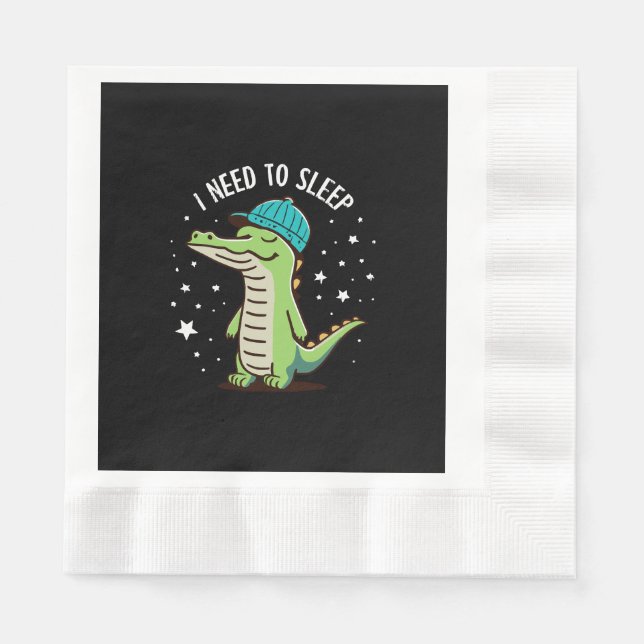 i need to sleep napkin (Front)