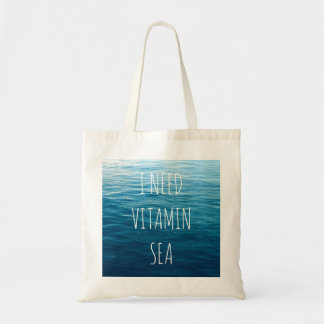 I NEED VITAMIN SEA - Bag with sea background.