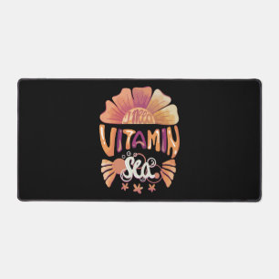 I Need Vitamin Sea: Hand-Lettered Sunset Escape Desk Mat