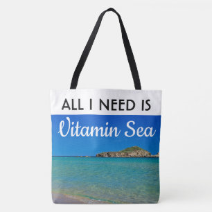 I need Vitamin Sea italian turquoise water Tote Bag