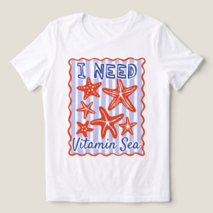 I Need Vitamin Sea Starfish Beach Tri-Blend Shirt