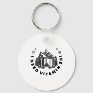 I Need Vitamin Ski Key Ring