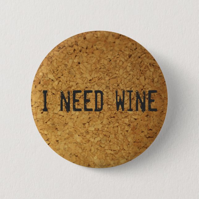 I need wine 6 cm round badge (Front)