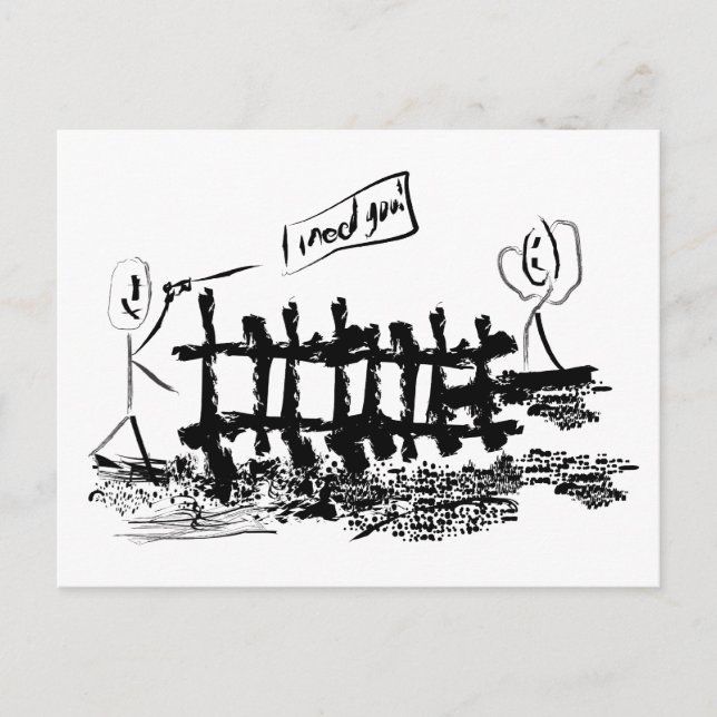 I need you! postcard (Front)
