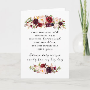 I Need You Wedding Card, Holly Collection Card