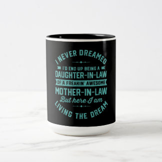 I never Dreamed Id End Up Being A Daughter In Law Two-Tone Coffee Mug