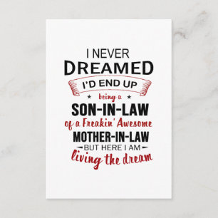 I Never Dreamed I'd End Up Being A Son-In-Law Enclosure Card