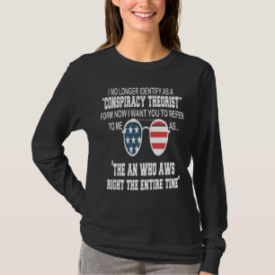 I No Longer Identify As A Conspiracy Theorist From T-Shirt