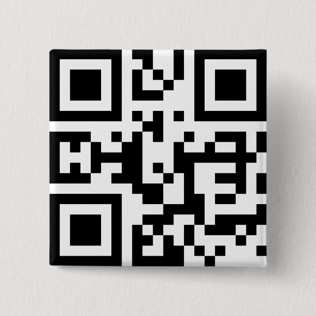I❤NY -- QR Code 15 Cm Square Badge (Front)