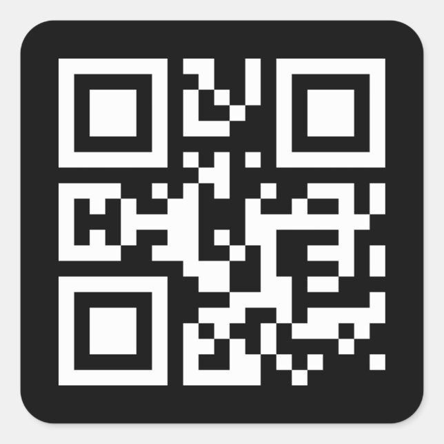 I❤NY -- QR Code Inverted Square Sticker (Front)
