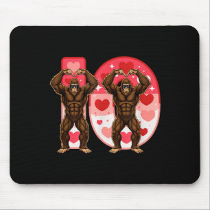 I-o Couples Matching Funny Bigfoot In Midwestern V Mouse Pad