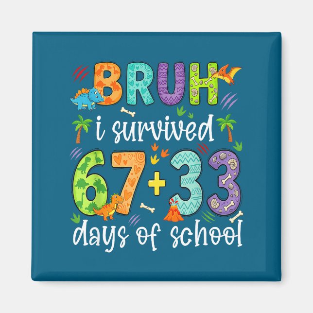 I Of Bruh Survived 67 33 Days Magnet (Front)