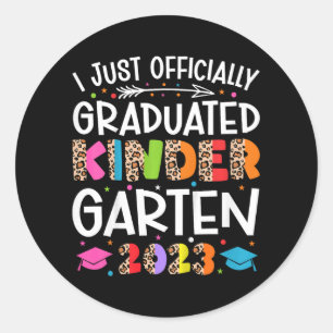 I Officially Graduated Kindergarten Graduation 202 Classic Round Sticker