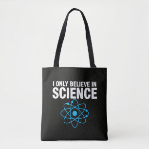 I Only Believe In Science Funny Science Lover Mini Tote Bag