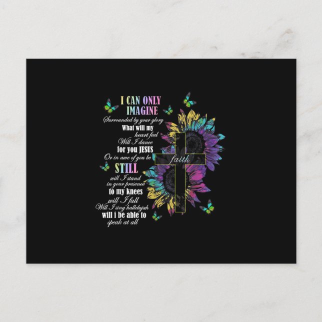 I Only Can Imagine Faith Christian Faith Jesus God Invitation Postcard (Front)