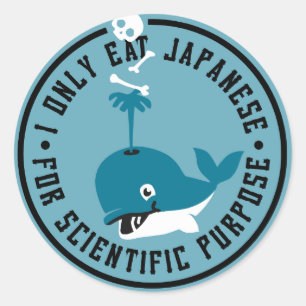 I only eat japanese for scientific purpose classic round sticker