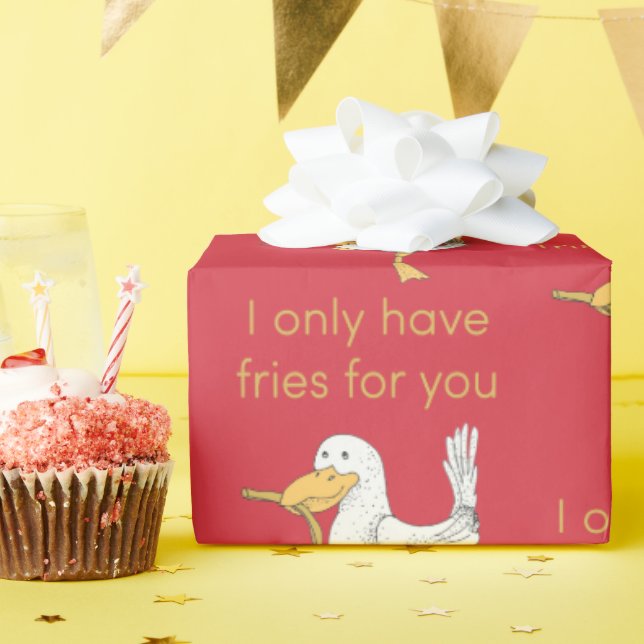 I Only Have Fries for You Wrapping Paper (Birthday Party)