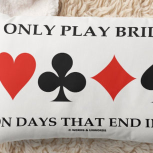 I Only Play Bridge On Days That End In Y Cushion
