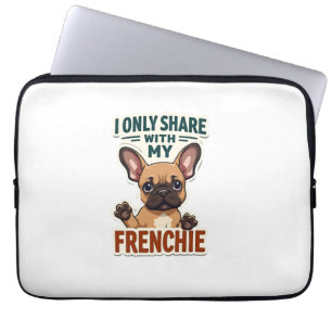 I Only Share With My Frenchie Vintage French Bulld Laptop Sleeve