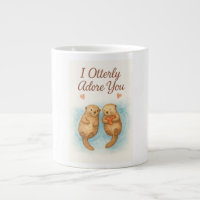 I Otterly Adore You – Cute Watercolor Otter Love