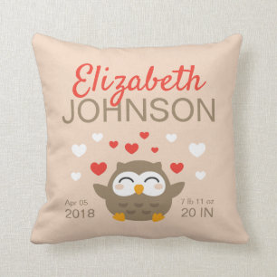 I Owl You Illustration Cushion