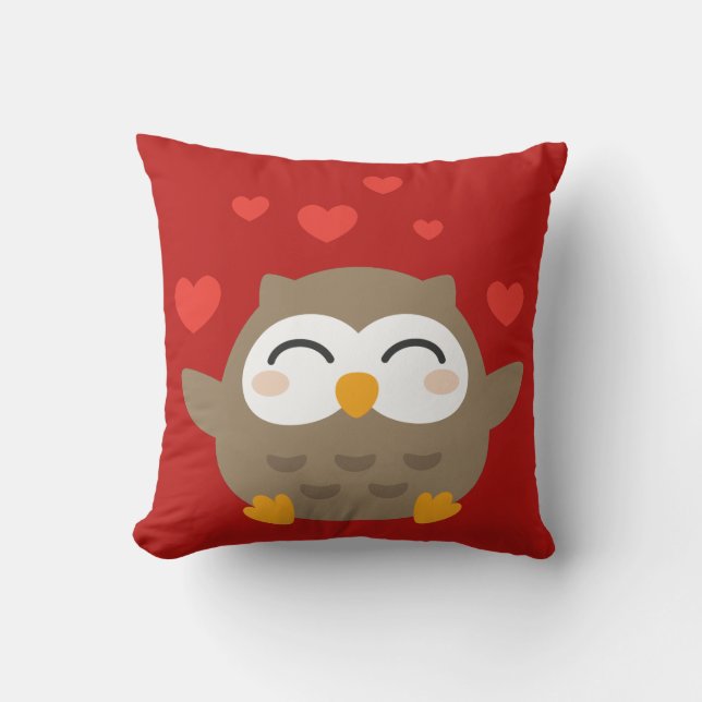 I Owl You Illustration Cushion (Front)