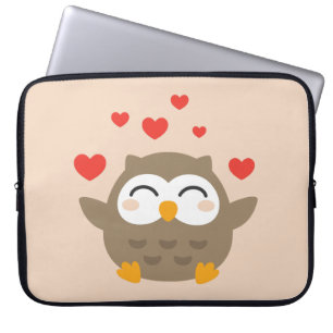 I Owl You Illustration Laptop Sleeve