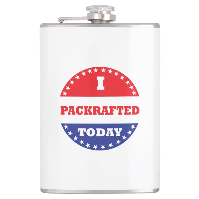 I Packrafted Today Hip Flask (Front)