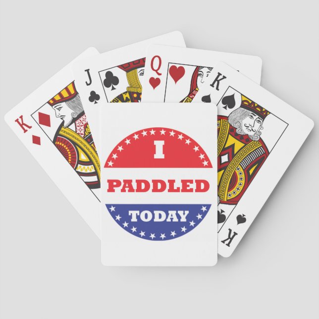 I Paddled Today Playing Cards (Back)