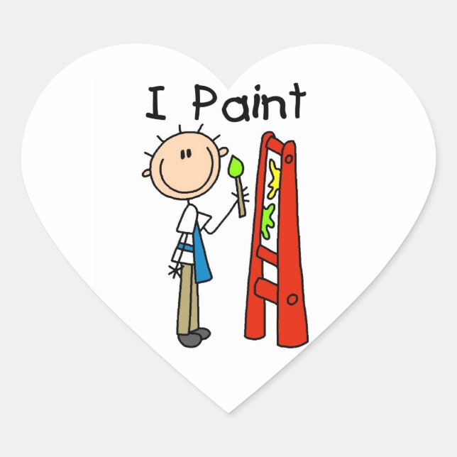 I Paint Heart Sticker (Front)