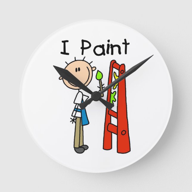 I Paint Round Clock (Front)