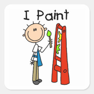 I Paint Square Sticker