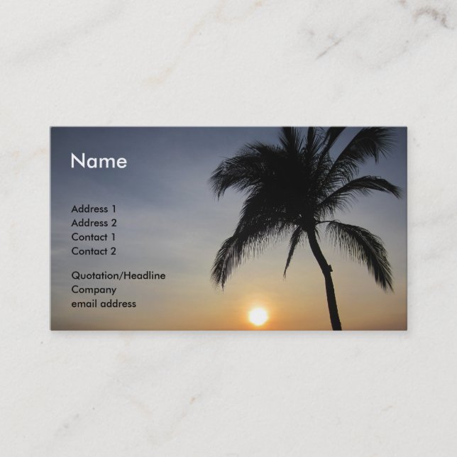 i palm sun business card (Front)