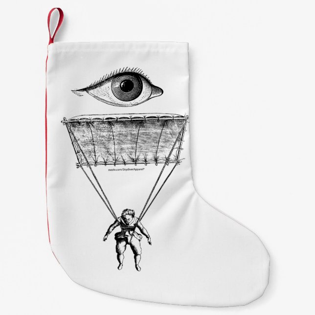 I Parachute Small Christmas Stocking (Front)