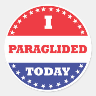 I Paraglided Today Classic Round Sticker