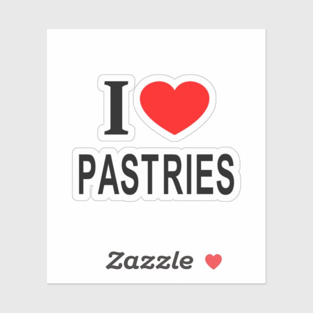 I ❤️ PASTRIES I LOVE PASTRIES I HEART PASTRI Vinyl (Sheet)