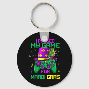 I Paused My Game For Mardi Gras Video Game Mardi G Key Ring