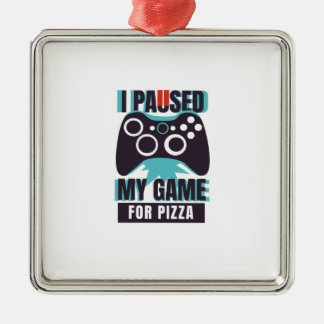 I paused my game for pizza metal tree decoration