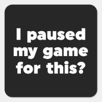 I paused my game for this?
