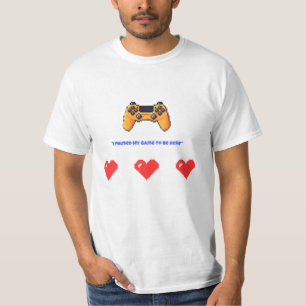 "I Paused My Game To Be Here" Retro Pixel Gamer T-Shirt