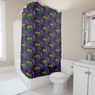 I PAUSED MY GAME TO BE HERE YOU'RE WELCOME SHOWER CURTAIN