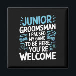 I Paused My Game Wedding Party Bow Tie Cute Junior Magnet<br><div class="desc">I Paused My Game Wedding Party Bow Tie Cute Junior Groomsman</div>