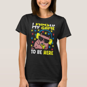 I Pawsed My Game To Be Here Funny Gamer Cat  Pun T-Shirt