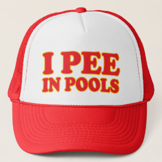 I pee in pools funny beach summer vacation  trucker hat