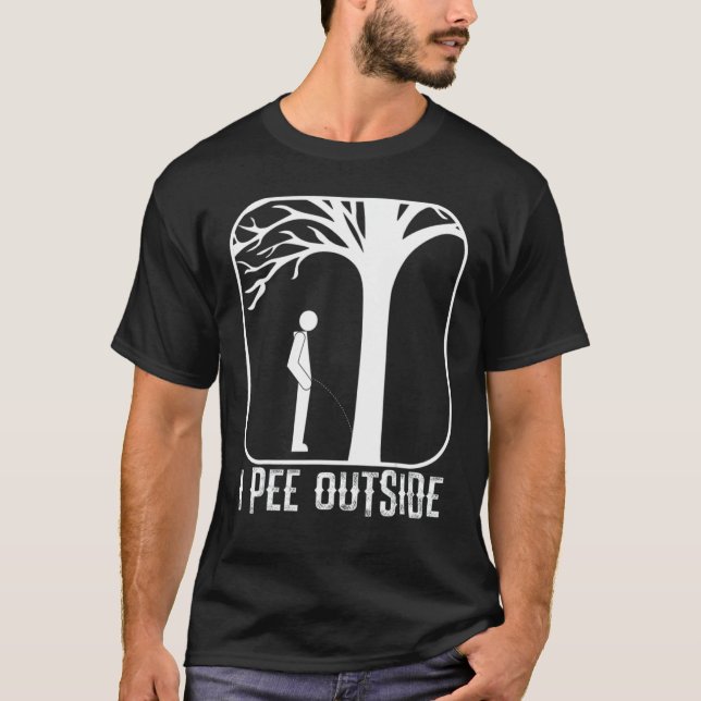 I Pee Outside  Camping T-Shirt (Front)